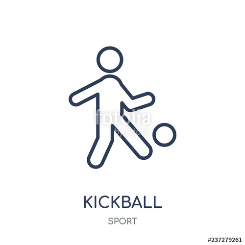 500x500 Kickball Icon Kickball Linear Symbol Design From Sport Collection