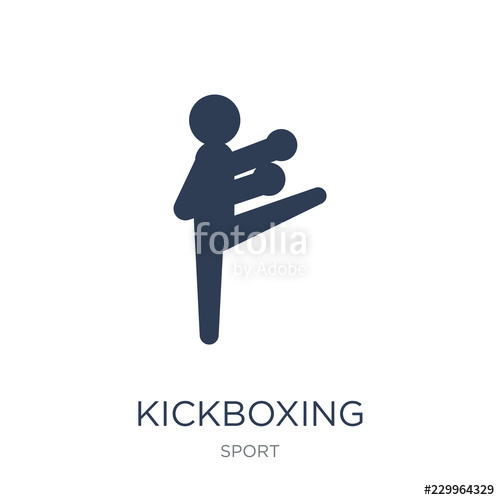 500x500 Kickboxing Icon Trendy Flat Vector Kickboxing Icon On White