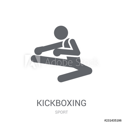 500x500 Kickboxing Icon Trendy Kickboxing Logo Concept On White