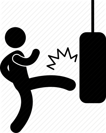 409x512 Bag, Kickboxer, Kickboxing, Kicking, Man, Sand, Sandbag Icon