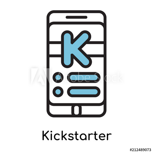 500x500 Kickstarter Icon Vector Sign And Symbol Isolated On White
