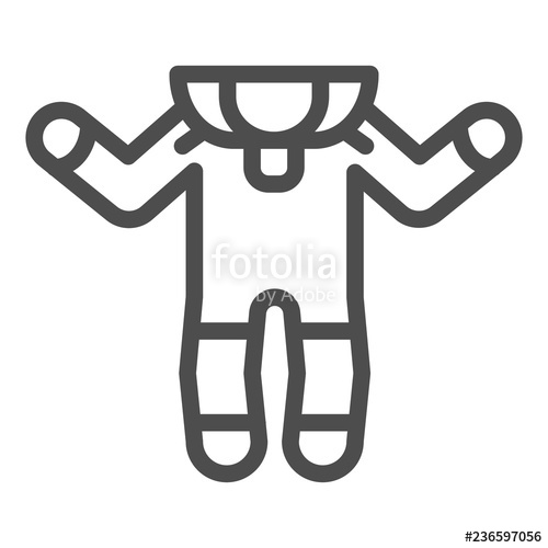 500x500 Baby Romper Line Icon Baby Suit Vector Illustration Isolated