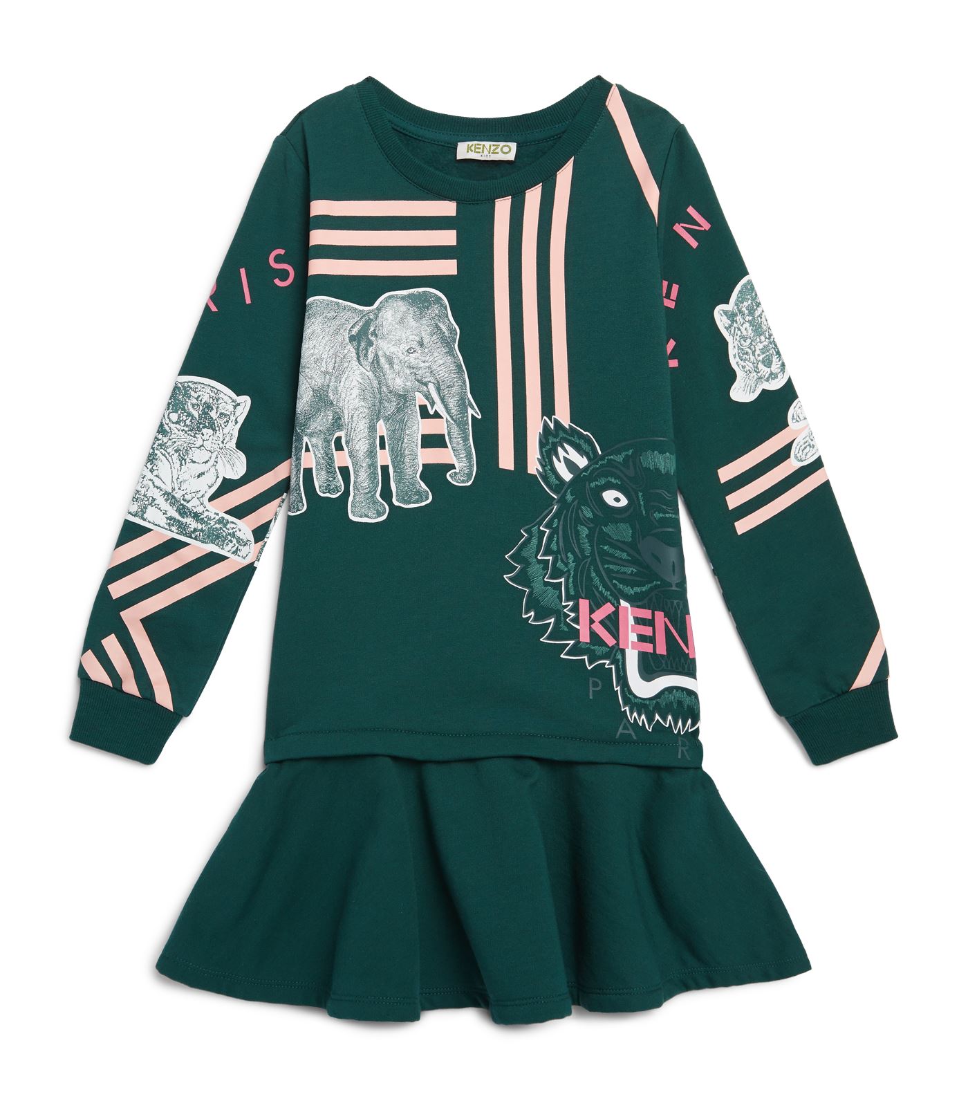 1400x1592 Kenzo Kids Stars Icon Tiger Sweatshirt Dress