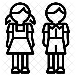 256x256 Kids Icon Of Line Style