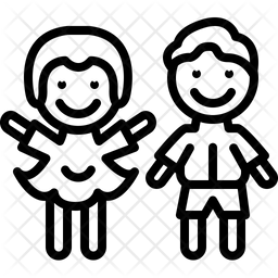 256x256 Children Icon Of Line Style