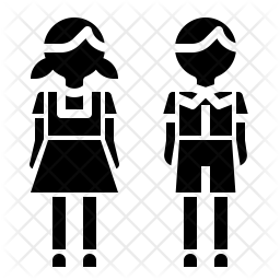 256x256 Kids Icon Of Glyph Style