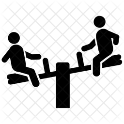 256x256 Seesaw Play Icon Of Glyph Style