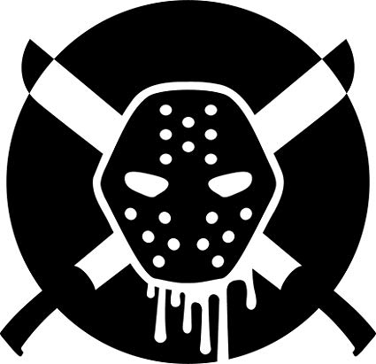 425x411 Simple Black And White Hockey Mask Serial Killer