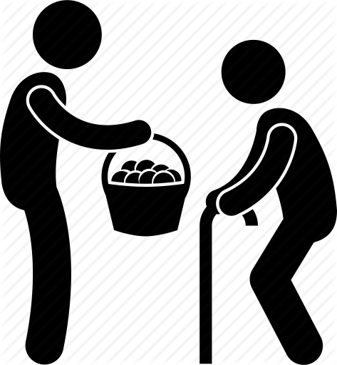 473x512 Charity, Elderly, Fruits, Giving, Kind, Old Folk, People Icon