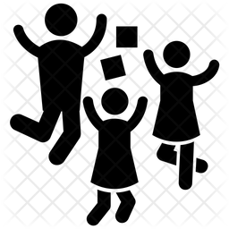 256x256 Kindergarten Graduates Icon Of Glyph Style