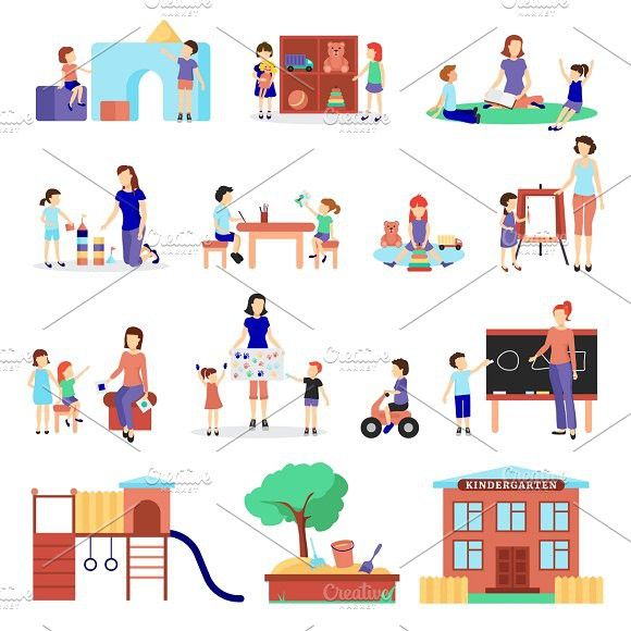 580x580 Kindergarten Icons Set Speech Design Icon Set, Kindergarten