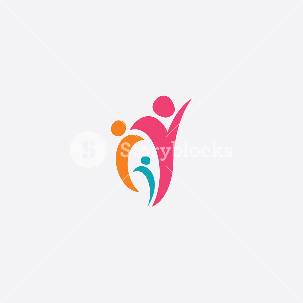 1000x1000 Kindergarten Symbol Children Care Logo Vector Icon Royalty Free