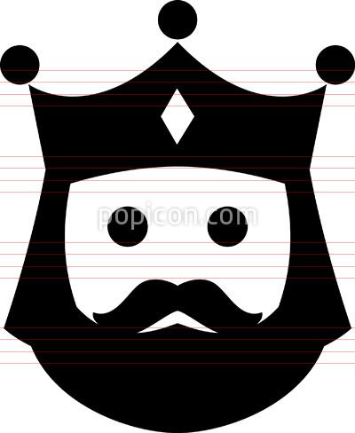 400x488 Vector King Wearing Crown Icon