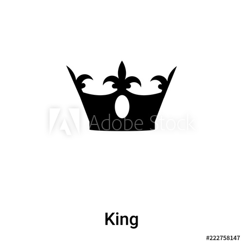 500x500 King Icon Vector Isolated On White Background, Logo Concept