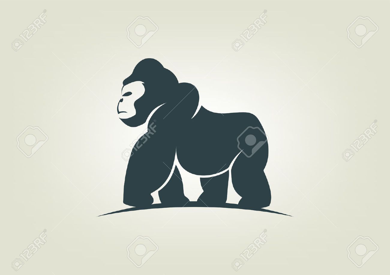 1300x919 Gorilla Icon Royalty Free Cliparts, Vectors, And Stock