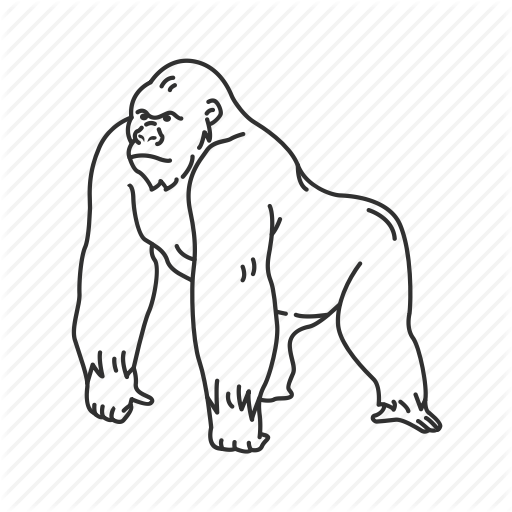 512x512 Ape, Gorilla, King Kong, Large Land Mammal, Mammal, Monkey Icon