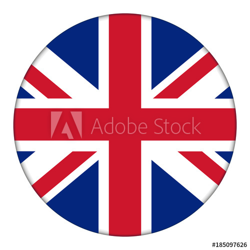 Flag Of United Kingdom, Icon Realistic Color Vector Illustration 500x500 Flag Of United Kingdom, Icon Realistic Color Vector Illustration