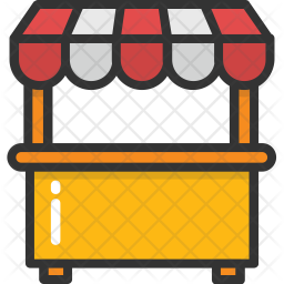 256x256 Kiosk Icon Of Colored Outline Style