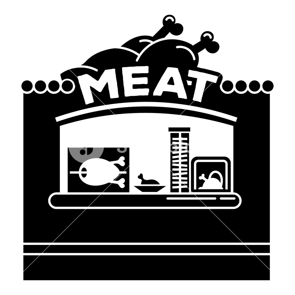 1000x1000 Meat Street Kiosk Icon Simple Illustration Of Meat Street Kiosk