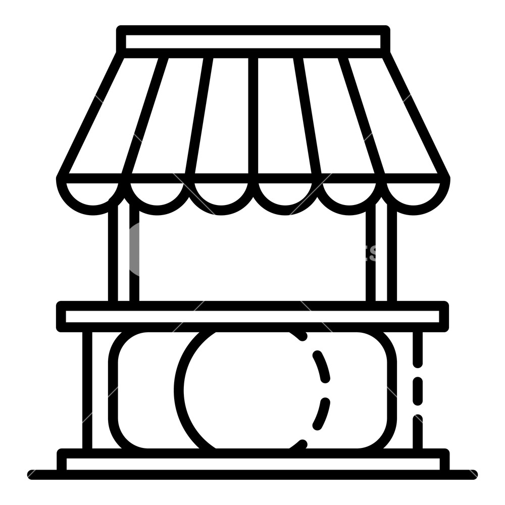 1000x1000 Street Kiosk Icon Outline Street Kiosk Vector Icon For Web Design