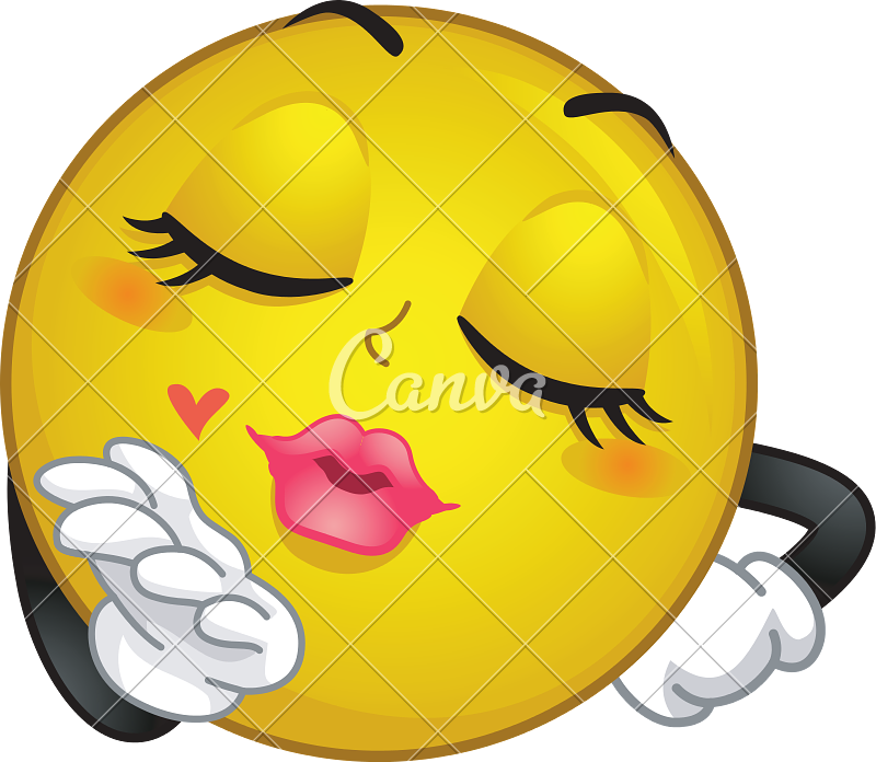 800x696 Emoticon With Flying Kiss