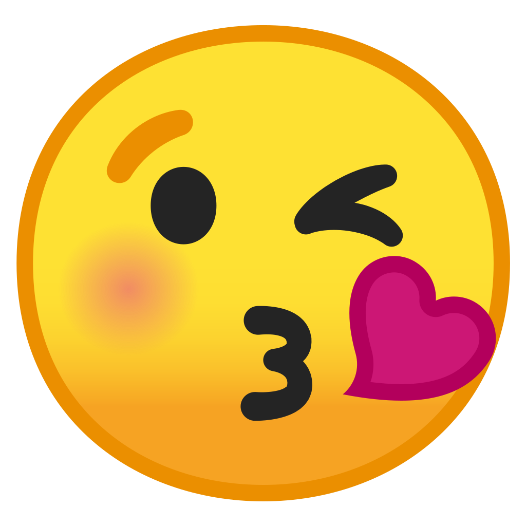 1024x1024 Face Blowing A Kiss Icon Noto Emoji Smileys Iconset Google