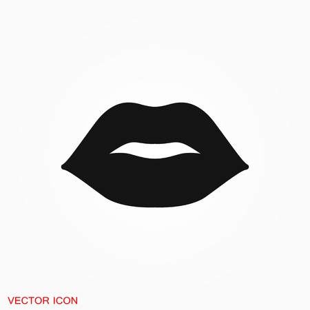 450x450 Lips Icon, Kiss Icon Logo, Vector Sign Symbol For Design Royalty