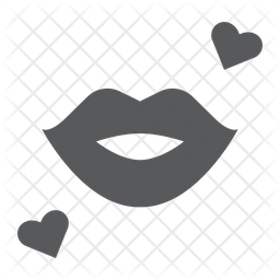 256x256 Kiss Icon Of Glyph Style