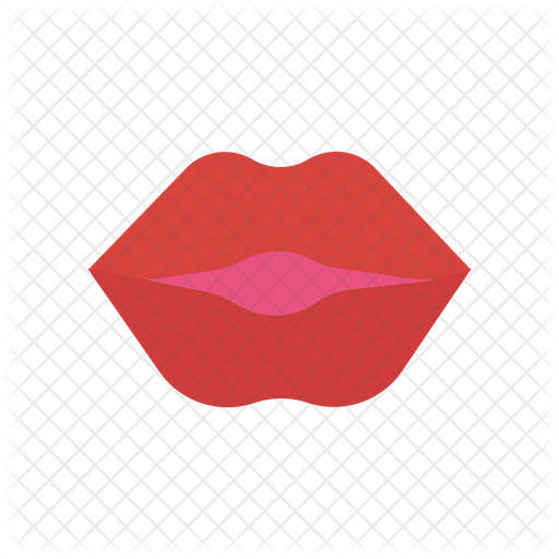 512x512 Lips Icon Of Flat Style