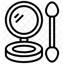 256x256 Eye Shadow Kit Icon Of Line Style