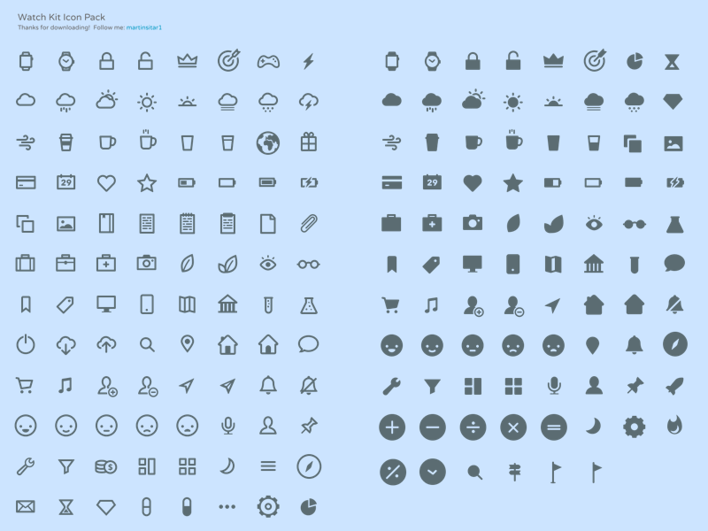 800x600 Icons For Watch Kit And Small Devices Sketch Freebie