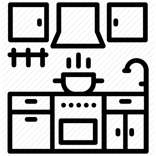 512x512 Cooking Range, Kitchen Cabinet, Kitchen Carcass, Kitchen Exterior