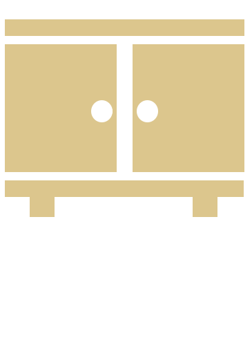 365x518 Kitchen Cabinet Icon Outlined