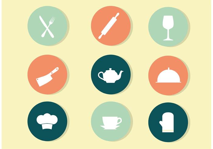 700x490 Circle Kitchen Icon Vectors