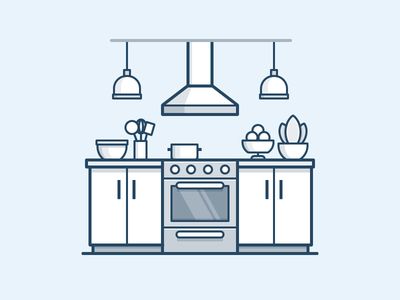 400x300 Kitchen Icon Work Kitchen Icon, Cooking Icon, Flat Design