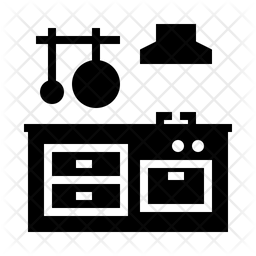 256x256 Kitchen Icon Of Glyph Style