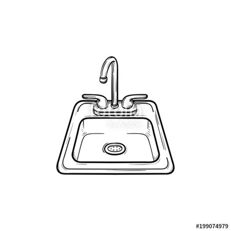 474x474 Kitchen Sink Outline Vector