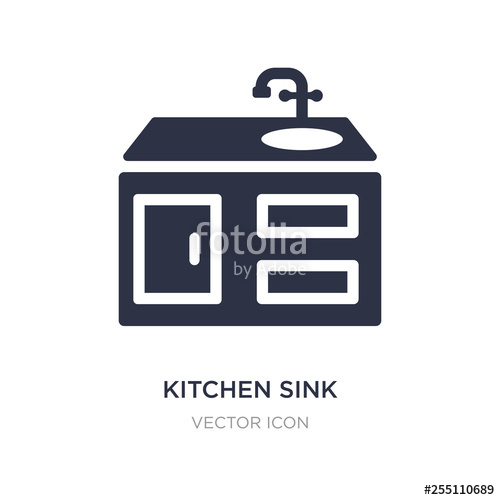 500x500 Kitchen Sink Icon On White Background Simple Element Illustration
