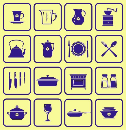 436x450 Kitchenware Icon Set
