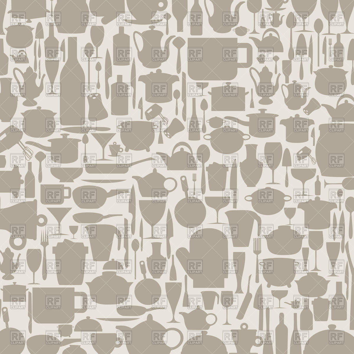 1200x1200 Background With Kitchenware Icons Vector Image Of Backgrounds