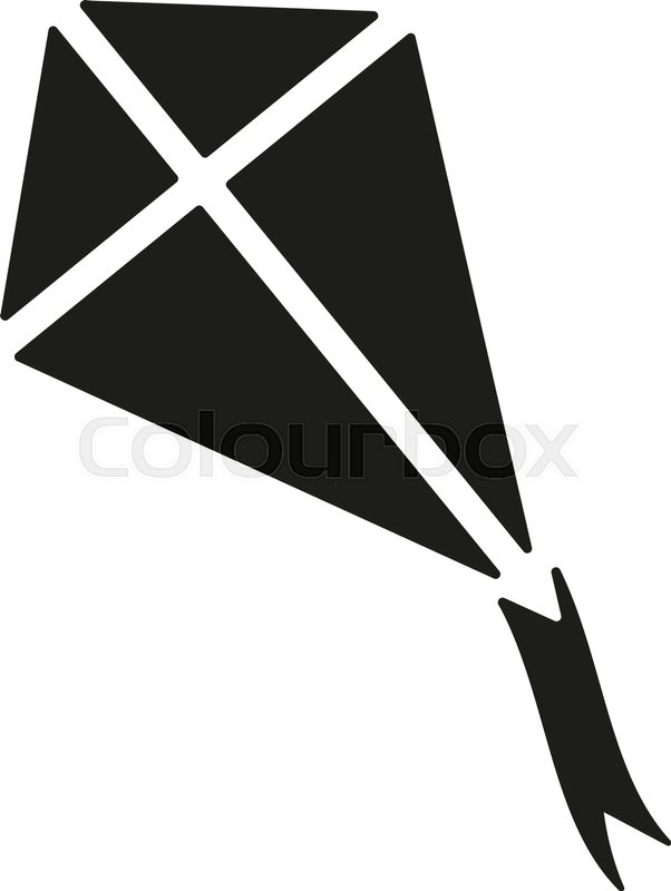 602x800 The Kite Icon Kite Symbol Flat Stock Vector Colourbox
