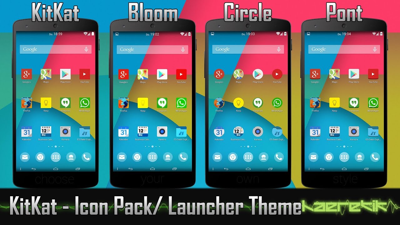 1280x720 Android Kitkat Icon Pack And Theme