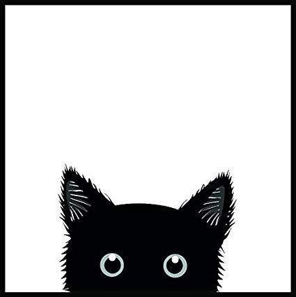 425x427 Cute Adorable Peeking Kitty Cat Kitten Cartoon Vinyl