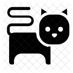 256x256 Kitten Icon Of Glyph Style
