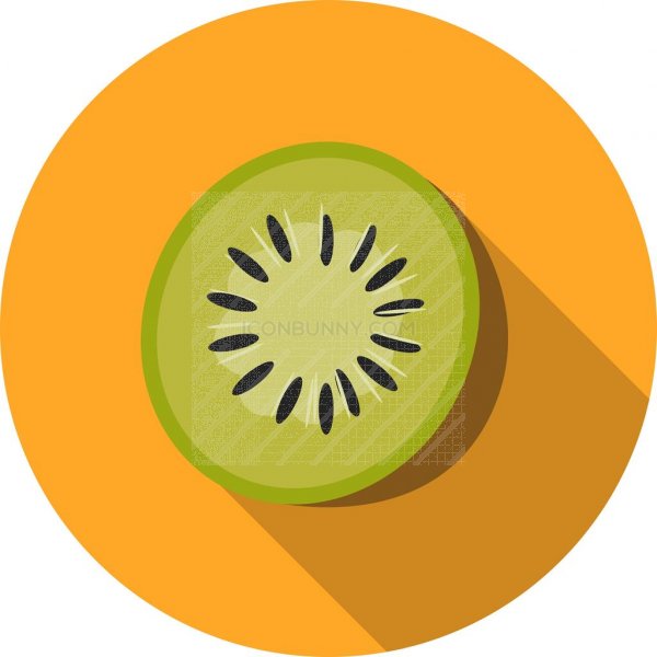600x600 Kiwi Flat Shadowed Icon