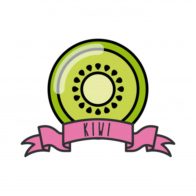 626x626 Kiwi Icon Organic Food Design Vector Graphic Vector Premium