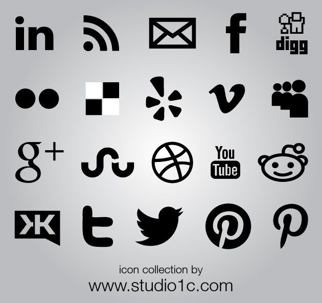 630x593 Social Media Vector Icons