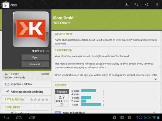 534x400 How To Use Klout Apps For The Android