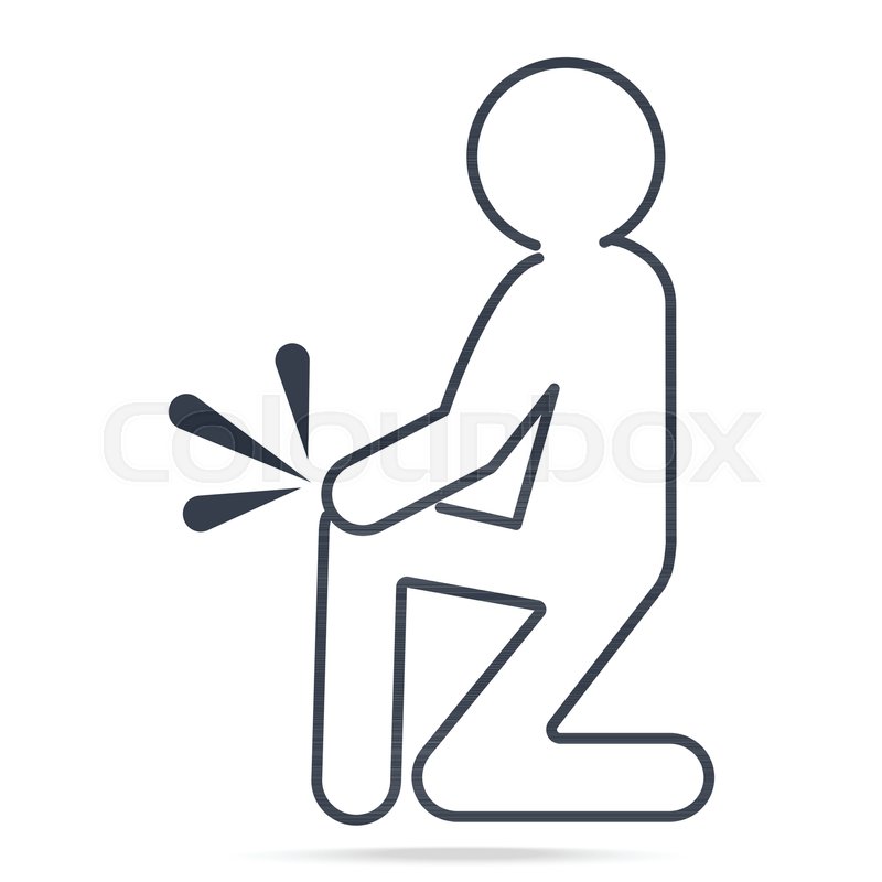 800x800 Man Injury Or Pain Of Knee Icon Stock Vector Colourbox