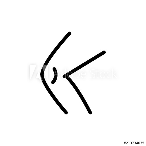 500x500 Knee Icon Vector Illustration